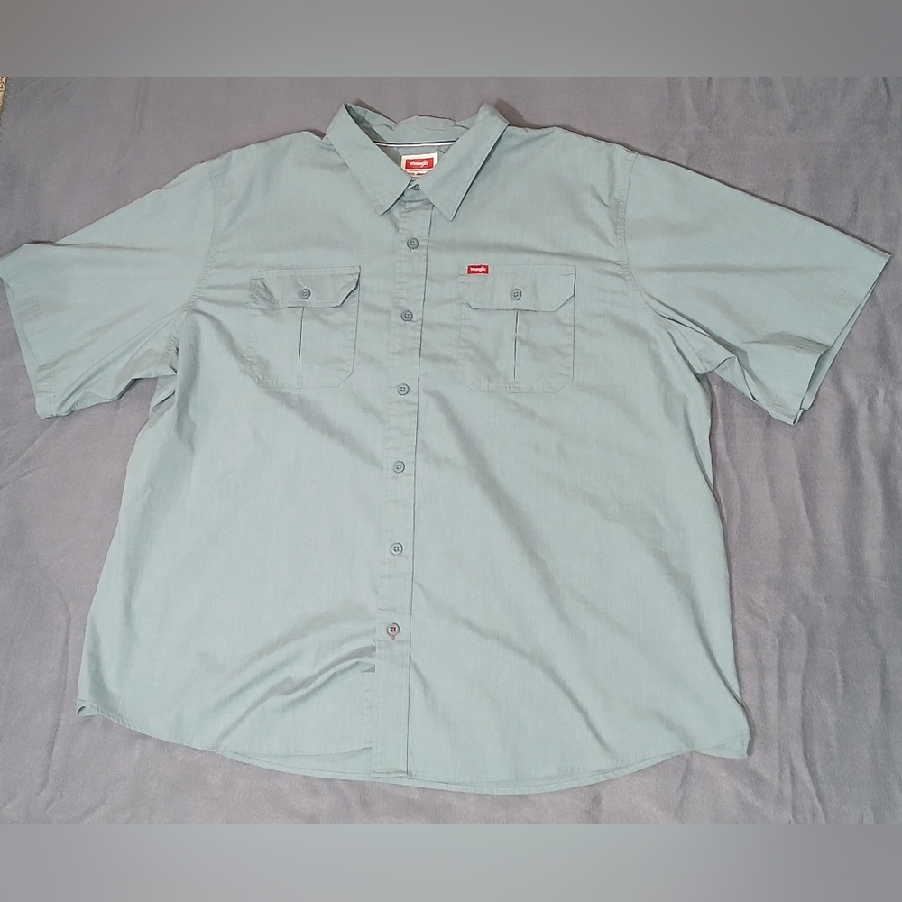 Wrangler Men's Green Button Down Shirt 3X
